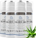 Ekstra styrke Kolloid Sølv Gel 30ppm med Aloe Vera - pH Balanceret struktureret sølv - Triple Strength Sothe & Relieve - Nem pumpe flaske, 3.38Oz (4 Pack)