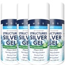 Ekstra styrke Kolloid Sølv Gel 30ppm med Aloe Vera - pH Balanceret struktureret sølv - Triple Strength Sothe & Relieve - Nem pumpe flaske, 3.38Oz (4 Pack)