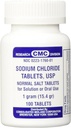 Natriumchlorid tabletter 1 Gm, USP normale salttabletter - 100 tabletter