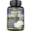 Satomi 6in1 White Nyre Bean Extract Kapsler - 6 måneders levering - Ekstra blend med Olive Leaf, Green Coffee Bean & Green Tea - 180 Tæller