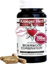 Kroeger Herb Produkter, Wormwood Herb, Black Walnut, Clove, Quassia, Worm Wood Detox Rense - Vegetariske Kapsler, Non- GMO, Gluten Free, Ingen Preservativer eller Fillers - 100 Kapsler, Made in USA