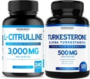 L Citrullin Supplement (240 Greve) L Arginin & Nitric Oxide - Stamina, Endurance, Performance for Workouts og Turkesterone (120 Greve) Atletisk ydeevne & Muskelmasse Support - Vegan & USA Made