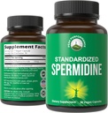 Spermidin Supplement Ultra High Strength Standardiseret til 99% Spermidin Trihydrochlorid. Mere Potent end hvede Germ Extract. Veganske kapsler til sund aldring, lang levetid. USA Testede kosttilskud