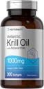 Horbäach Antarctic Krill Oil 1000mg Softgels - 124; 300 Greve - 124; Omega 3 Kosttilskud med Astaxanthin, EPA, DHA - 124; Non- GMO, Gluten Free