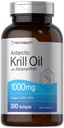 Horbäach Antarctic Krill Oil 1000mg Softgels - 124; 300 Greve - 124; Omega 3 Kosttilskud med Astaxanthin, EPA, DHA - 124; Non- GMO, Gluten Free