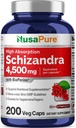 NusaPure Schizandra Berries 20: 1 Extract, 225 mg Tilsvarende 4500mg, 200 Vegan Capsules (Non- GMO, Bioperine)