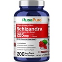 NusaPure Schizandra Berries 20: 1 Extract, 225 mg Tilsvarende 4500mg, 200 Vegan Capsules (Non- GMO, Bioperine)