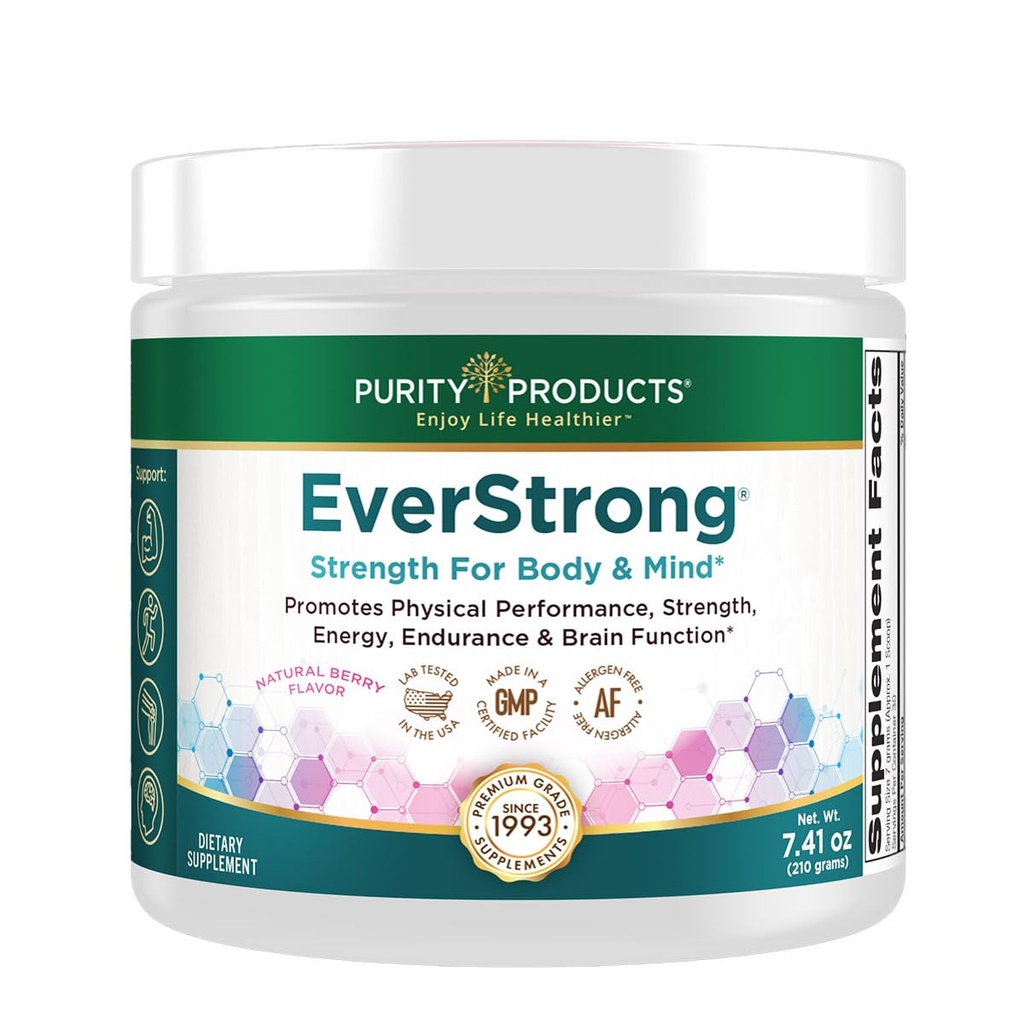 Renhed produkter EverStrong Powder from Muscle Matrix Blend - Creapure Creatin - Boron (FruiteX- B PhytoBoron) - Coffee Berry Extract - Boostet med 1000 IE D-vitamin - Berry Burst (210 g)