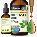BIO KRAUTER Goldenseal Root Extract Liquid - Vegansk Respiratory Support - Golden Seal Drops - Alkohol & Sukker Free - 2 Fl.Oz.