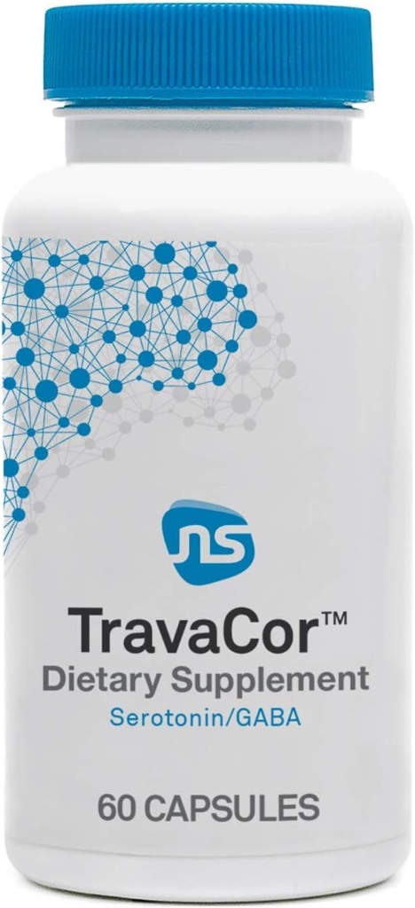 NeuroScience Mood Support - TravaCor - L Theanin Supplement med 5-HTP & mere til at hjælpe Soothe Stress, tilskynde til rolig søvn & støtte sund GABA aktivitet (60 kapsler)