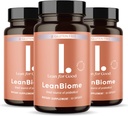 LeanBiome, 9 -Strain Probiotic Formel, Understøtter en afbalanceret Gut Microbiome, Kraftig Gut Probiotika med Greenselect Phytosome - 60 kapsler, 3 pakke