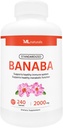 ML Naturals Standardized Banaba 2000 mg 240 Vegetabilske kapsler. Understøtter sundt immunsystem og metabolisk funktion. Non- GMO, NSF- Certified & cGMP- Compliant