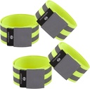 Reflekterende bånd til mænd og kvinder; Refleksanordninger til løbere, Cykling, Gåture osv. 124; sæt af 4 Reflekterende Ankle Bands, Armbands, Armbånds Shape 124; Reflektor Tape giver høj synlighed sikkerhed apparel