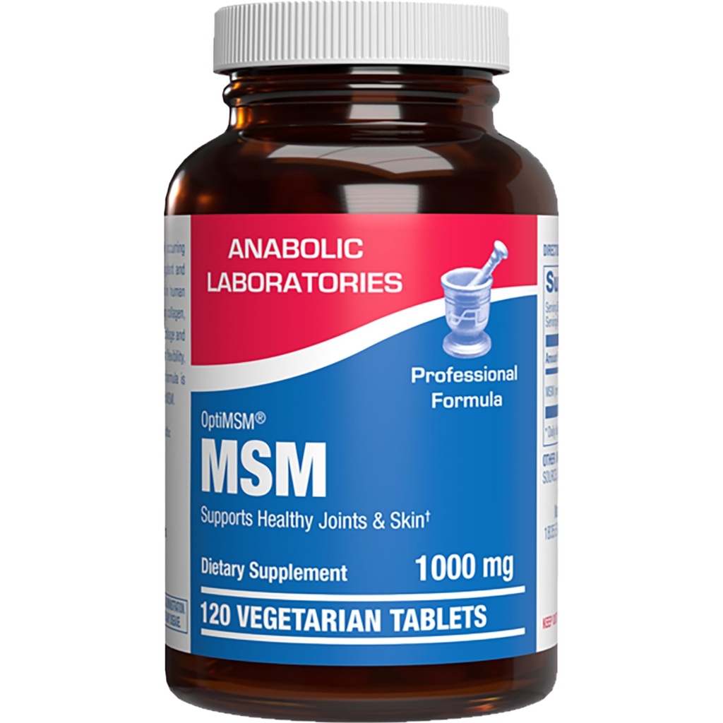 Methylsulfonylmethan MSM Supplement 1000mg - Høj styrke Soft Tissue & Fælles Support Supplement med MSM fra OptiMSM - Vegetarisk non-GMO & Lavet i USA i cGMP faciliteter - 60 Servere