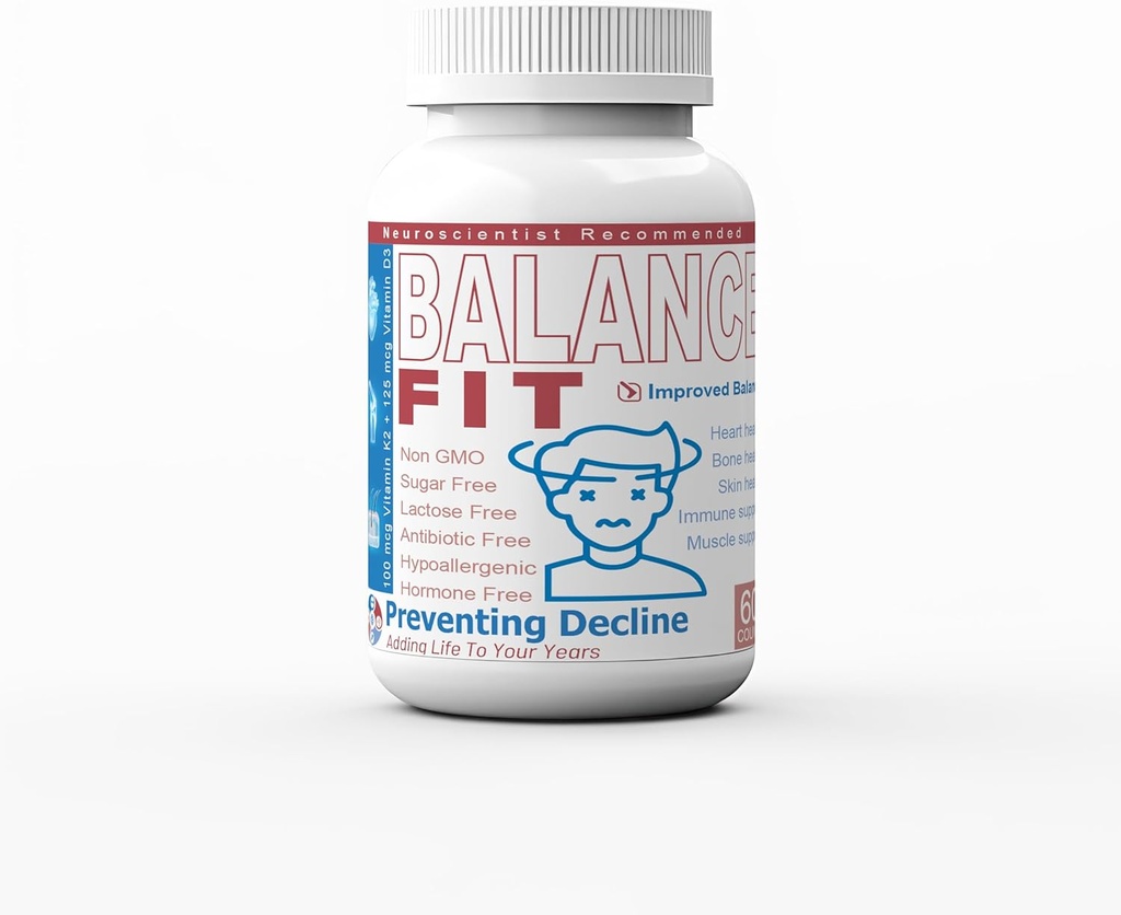 BalanceFit; 124; 100mcg vitamin K2 + vitamin D3 Kapsler; Understøtter Balance og Equilibrium