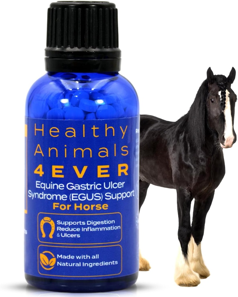 HA4E - Horse Respiratory Issues Support - Hjælper med at forebygge Heaves, Allergier & Infektioner - Meget effektiv, Natural Homøopatisk Supplement - 300 tabletter