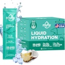 MyHy Flydende Hydration Pakker, Electrolyte Drink Mix til voksne & Børn Hydration Support, Dehydrering Relief til rejser, Graviditet, Fitness, Bachelor & Bachelorette Party - Island Ice, 50 Greve