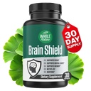 Brain Booster Nootropics - Brain Shield med Ginkgo Biloba, Alpha GPC og Bacopa Monnieri, Vitamin B12, B3 - Support Focus, Memory & Clarity, Energy & Stress Relief. (1)