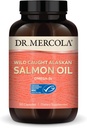 Dr. Mercola Wild fanget Alaska Salmon Oil, 30 Servere (90 kapsler), Omega- 3s, Kosttilskud, Understøtter sund hjerne & kognitiv funktion, Non-GMO, MSC Certificeret