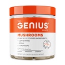 Genius Brand Genius Mushrooms - Plantbaseret supplement til immunforsvar, Focus & Energy Support - Lions Mane, Cordyceps & Reishi - Organic & Non- GMO - 90 Veggie kapsler