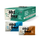 Obi Bar Sampler - Protein og Oat Fiber Bar Budding 124; All- Natural Buddy 124; Vedvarende energi Buddy 124; Lightly Sweet Taste 124; 6 Chokolade Almond og 6 Blåbær Almond Buddy 124; Made with AVOCADO OIL Buddy 124; Egg White Protein Buddy 124; Soy Free, Dairy Free, No Sugar Alcohol, No Seed Oliils Buddy; 2.4oz, 12 Pack