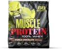 COLOSSAL LABS Muscle Protein Whey Powder [5 lbs / pakke med 1] - Cold Filtreret, 25g Pure Protein, 6,6g BCAA (Packaging May Vary) (5LB, chokolade)