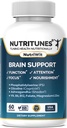 Brain Health Supplement- Memory, Focus & Brain Nourisation Support med Cognizin Citicolin, Phosphatidylserin, Shoden Ashwagandha, B Vitaminer, Magnesium & Zinc- 60 NutriWit kapsler