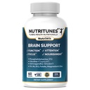 Brain Health Supplement- Memory, Focus & Brain Nourisation Support med Cognizin Citicolin, Phosphatidylserin, Shoden Ashwagandha, B Vitaminer, Magnesium & Zinc- 60 NutriWit kapsler