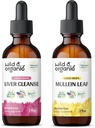 Wild & Organic Lever Cleanse Tinktur 2 fl oz & Mullein Tinktur 2 fl oz