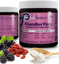SUNBIOTICS Friendlier Flora - Kids Prebiotic and Probiotic Powder Supplement med 5 Millioner CFU 'er af 5 Probiotiske Strops for Good Gut Flora, immunsystem, & Balanced Microbiome - Berry, 2 Ounce