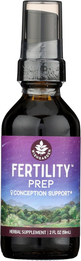 WishGarden Herbs Fertilitet Prep - All- Natural Fertilitet Herbal tillæg med Vitex, Rød Maca & Raspberry Leaf, Understøtter sund Hormone Balance for kvinder, Optimal Uterine Sundhed & Conception, 2oz