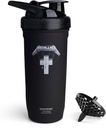 Smartshake Rockband Reforce rustfrit stål Protein Shaker Flaske 900 ml • 124; 30 oz - Læbefast Screw- on Lid - BPA Free - Unisex - Metallica, Master of Puppets Logo på Flaske
