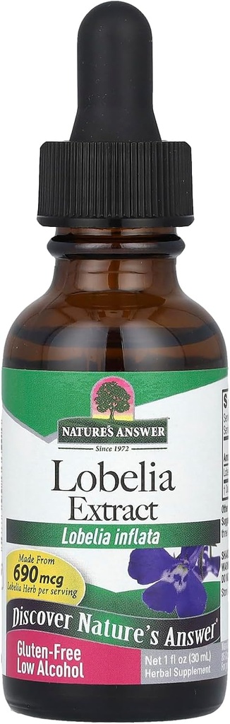 Naturen? s Svar Lobelia Herb Lobelia Inflama - Natural Herbal Supplement - Gluten Alkohol- Gratis - Ideel til immunitet Samlet sundhed velvære? 690mcg (1 FL Oz)