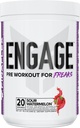 FINAFLEX Engage Pre Workout, Sour Watermelon - Train Harder, Længere & Stærkere - Inkluderer Creatin, Beta- Alanine, Alpha GPC, Citrullin & Kaffein - 20 Serveringer