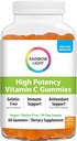 Rainbow Light High- Potency Vitamin C Gummies, Gummy Supplement Giver antioxidant og immunforsvar, Med C-vitamin, Vegan og Gluten Free, 60 Greve