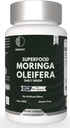 Organic Moringa Kapsler 124; Green Moringa Leaf supplement til energi, Metabolisme & immunforsvar - 20 Kapsler, Natural Superfood