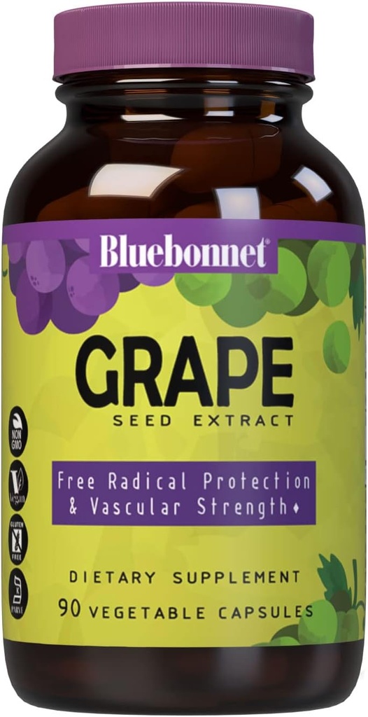 BlueBonnet Super Fruit Grape Seed Extract Supplement, 90 Greve