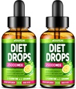 (Pack of 2) Diet Drops - Made in USA - Appetite Suppressant for Women & Men - Natural Metabolisme Booster - Diet Drops med Garcinia Cambogia, L- Arginin & L- Glutamin 1 Fl Oz