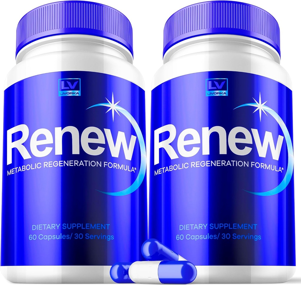2 Pack - Renew, Renew kapsler, Renew piller, Renew kapsler Avanceret, Renew Maksimum, 120 kapsler til 2 måneder