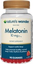 Nature 's Wonder Drug- Free Melatonin 10 mg Gummies for Adult Sleep Health, 100% Drug Free Sleep support, Fremme sund søvn og vågne Rhythm og mønstre, 45 Day Supply, 90 Greve
