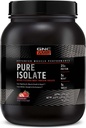 GNC AMP Pure Isolate Whey Protein Powder, Muscle Growth, Recovery, Performance, 25g Protein, 5g BCAA, 1g Sukker, 130 kalorier eller mindre, 3. part testet, Gluten Free, Strawberry, 28 SVG