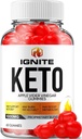 Ignite Keto ACV Gummies - Advanced Formel Ignite Keto Plus ACV Gummies Apple Cider Vinagar Ignite ACV Kosttilskud Mænd Kvinder (60 Gummies)