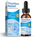 Tinnitus Relief for Ringende Øre, naturlige ingredienser Tinnitus Relief Øre Drops for Øre Infektion, Urte Eardrops for voksne, Børn, Reducere Øre Støj & Forbedre Høring, 60ml-Blå