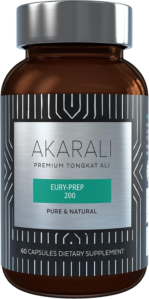 AKARALI Pure Tongkat Ali Longjack 200: 1 Højt koncentreret 1,5% Eurycomanone US Patenteret Physta ® Freeze- Tørret Extraction Technology understøtter styrke, energi og ydeevne (60 Greve)