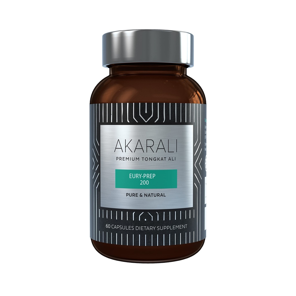 AKARALI Pure Tongkat Ali Longjack 200: 1 Højt koncentreret 1,5% Eurycomanone US Patenteret Physta ® Freeze- Tørret Extraction Technology understøtter styrke, energi og ydeevne (60 Greve)