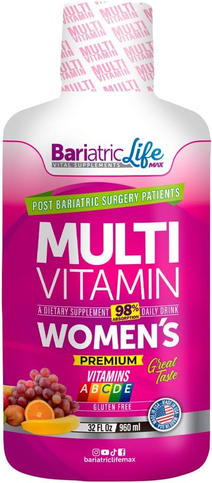 Bariatric Multivitamin til kvinder med jern, Komplet post- kirurgi Formel, 100 + vitaminer, mineraler og aminosyrer, sukkerfri. 98% Absorption Rate, støtter energi, muskler og hjerte-kar-sundhed