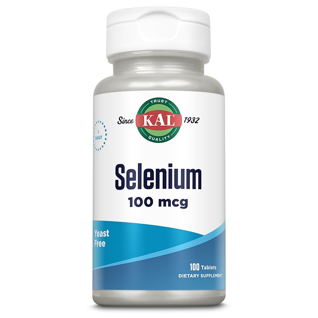 Kal 100 Mcg Selenium Gær Free Tablets, 100 Count
