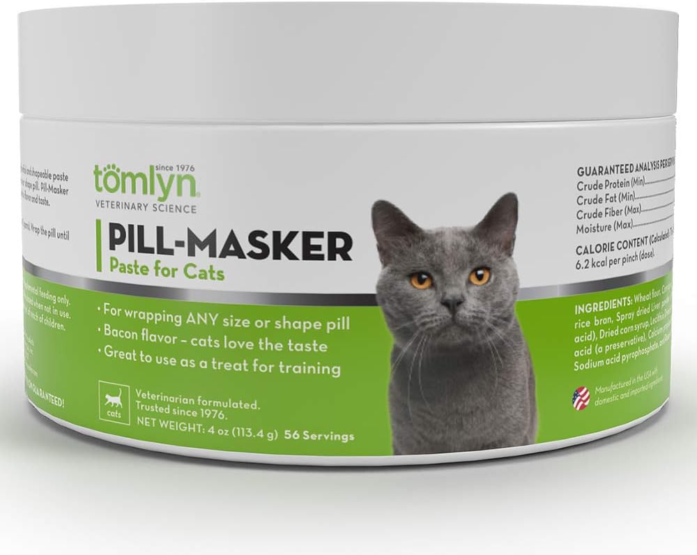Tomlyn Pill-Masker Bacon-Smag Paste til katte, 4oz