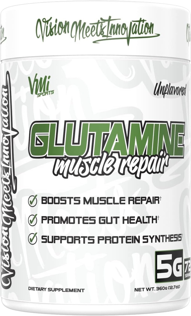 VMI Sports Glutamin Muscle Reparer Powder Pure L- Glutamin- 124; Muscle Repair & Recovery - Gut Health - Protein Syntese