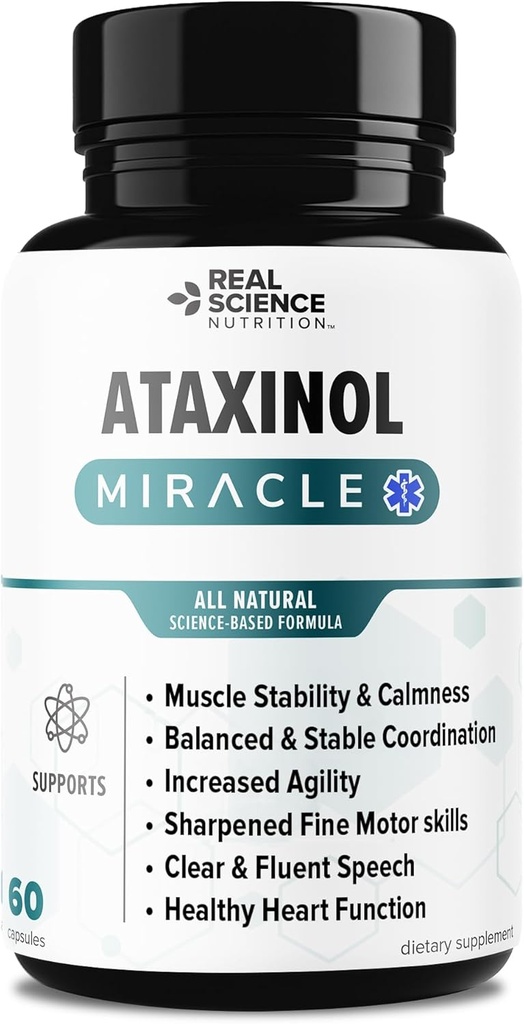 Tilbud Ataxinol Miracle til Ataxia Relief, muskeltremor, nedsat balance, faldende koordination, tab af fine motoriske færdigheder, slurrede tale og hjerte problemer.